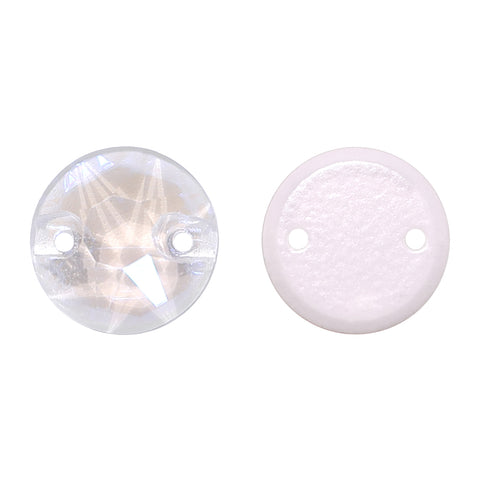 Electric Neon White XIRIUS Round Shape High Quality Glass Sew-on Rhinestones WholesaleRhinestone Main image