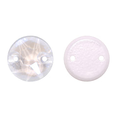 Electric Neon White XIRIUS Round Shape High Quality Glass Sew-on Rhinestones