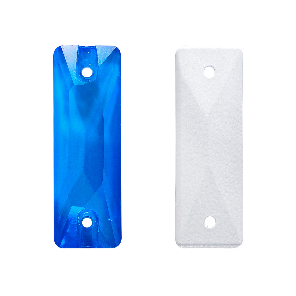 Electric Neon Blue Cosmic Baguette Shape High Quality Glass Sew-on Rhinestones WholesaleRhinestone