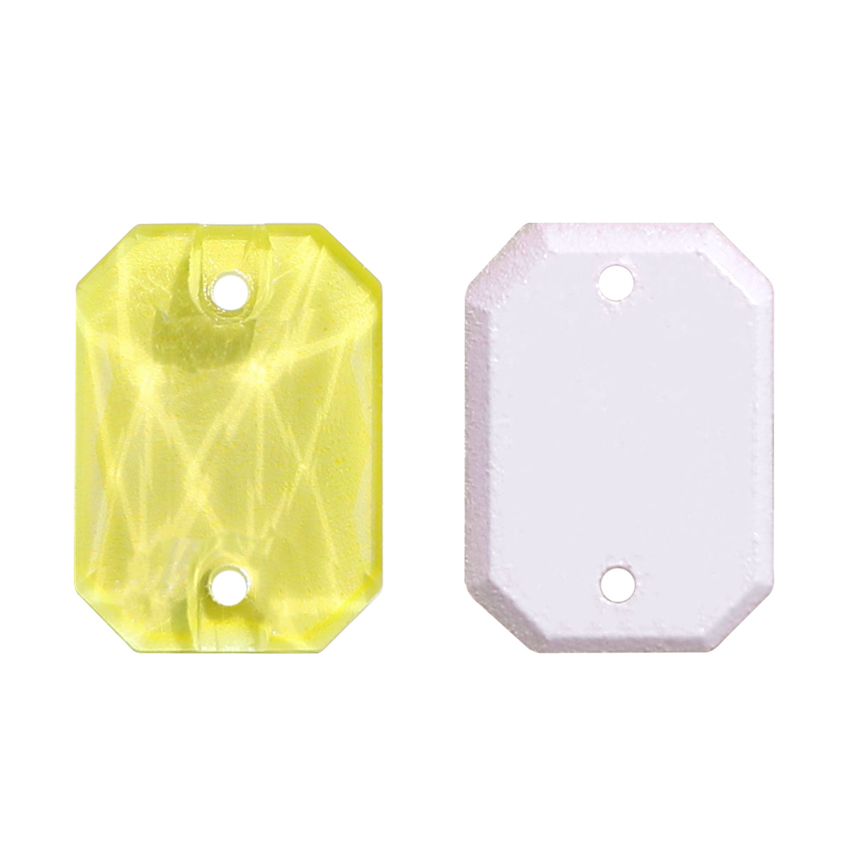 Electric Neon Light Topaz Octagon Shape High Quality Glass Sew-on Rhinestones WholesaleRhinestone メイン画像