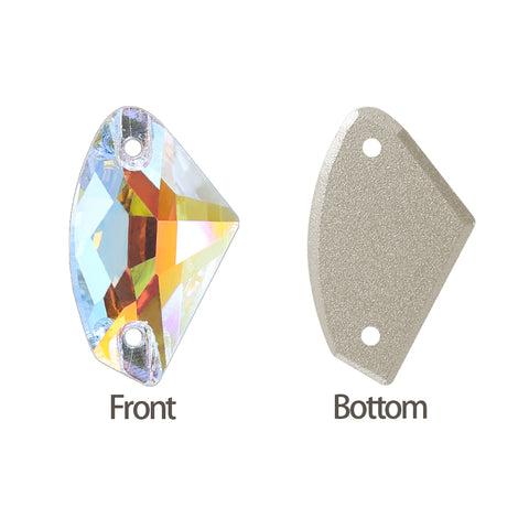 Light Crystal AB Galactic Shape High Quality Glass Sew-on Rhinestones