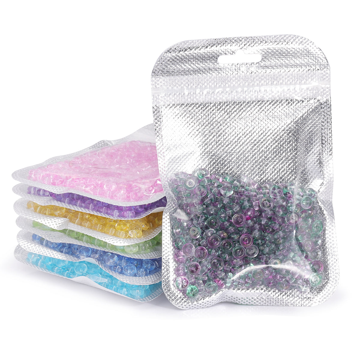 Various Colors Transparent Candy Series Lucky Buckle Shape Glass Seed Beads WholesaleRhinestone Main image