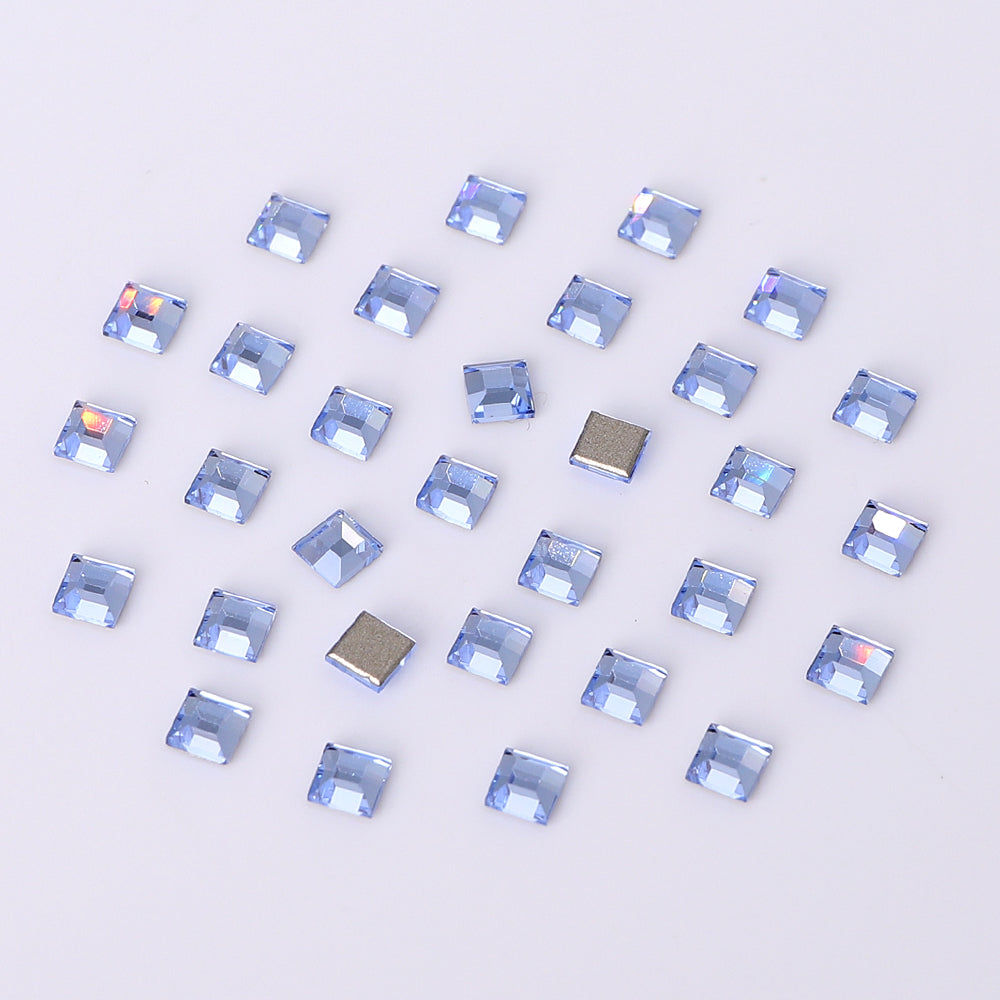 Square Shape Multi Colors Small Size Glass Beveled Flat Back Fancy Rhinestones For Nail Art WholesaleRhinestone
