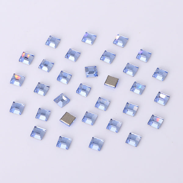 Square Shape Multi Colors Small Size Glass Beveled Flat Back Fancy Rhinestones For Nail Art WholesaleRhinestone