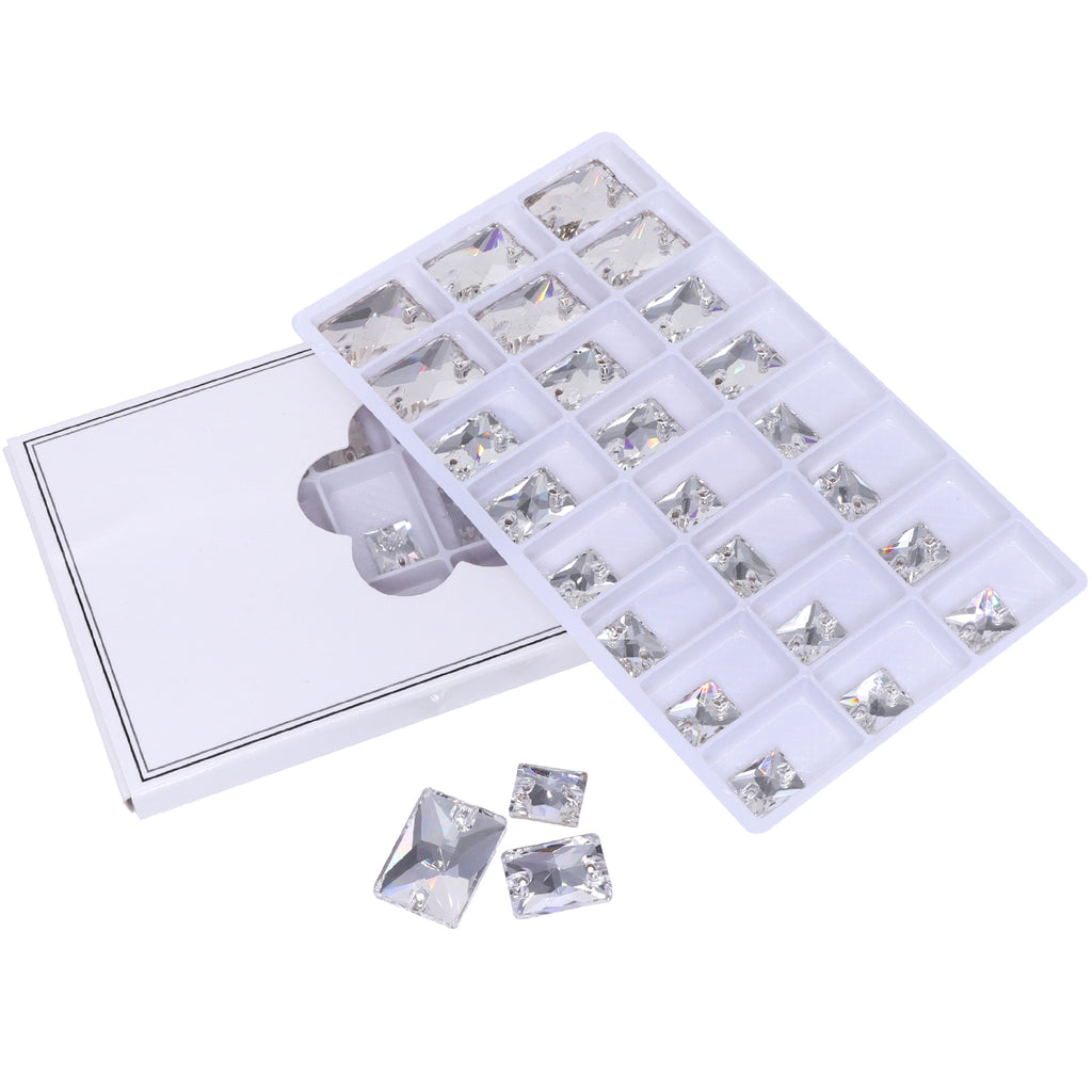 Mixed Sizes Crystal Rectangle Shape High Quality Glass Sew-on Rhinestones WholesaleRhinestone