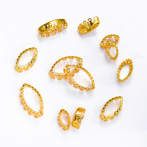 Navette Shape High-Quality Sew-on Nest Hollow Claw For Rhinestone Claw settings