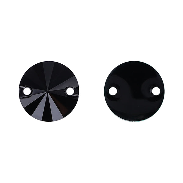 Rivoli Black Resin Sew-On Rhinestones para fantasia de dança