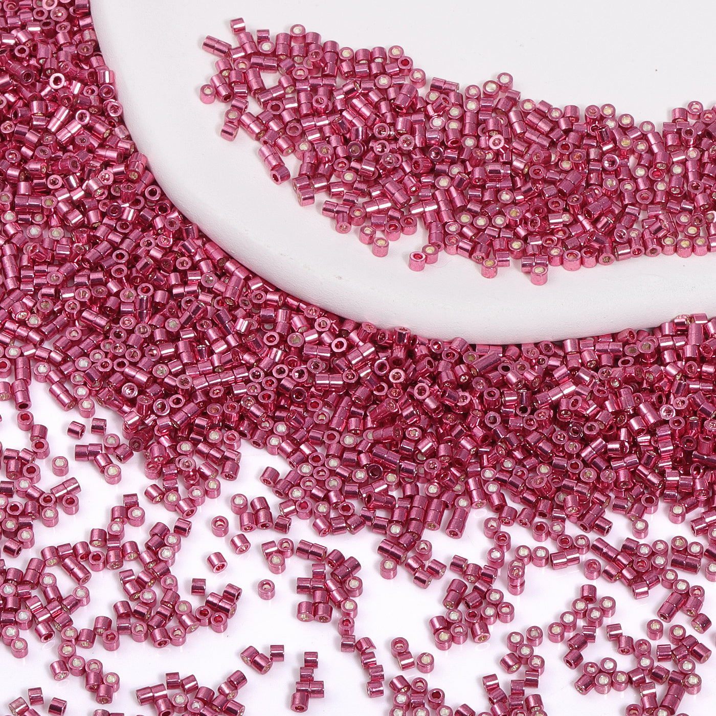 Metallic Rose Luster Color Hight Quality Glass Cylinder Seed Beads 1.6 MM Size JS3014