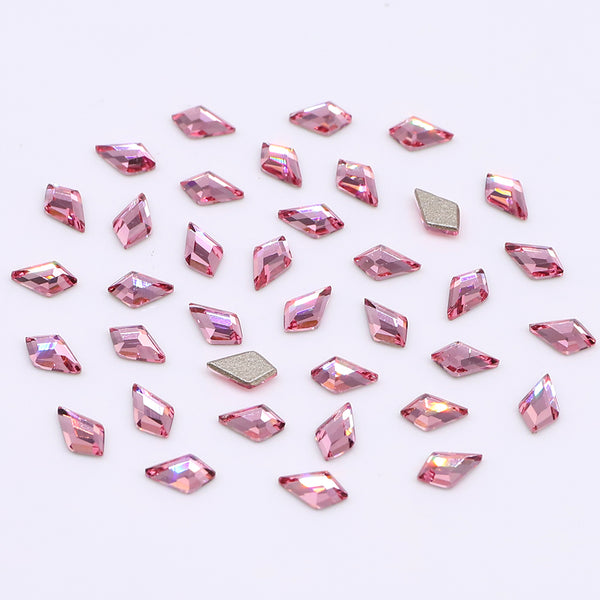Arrow Shape Multi Colors Small Size Glass Beveled Flat Back Fancy Rhinestones For Nail Art WholesaleRhinestone