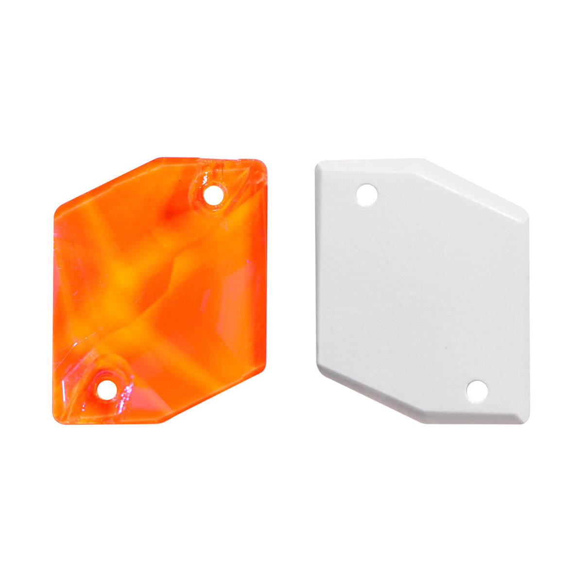 Electric Neon Orange Yellow Cosmic Shape High Quality Glass Sew-on Rhinestones WholesaleRhinestone