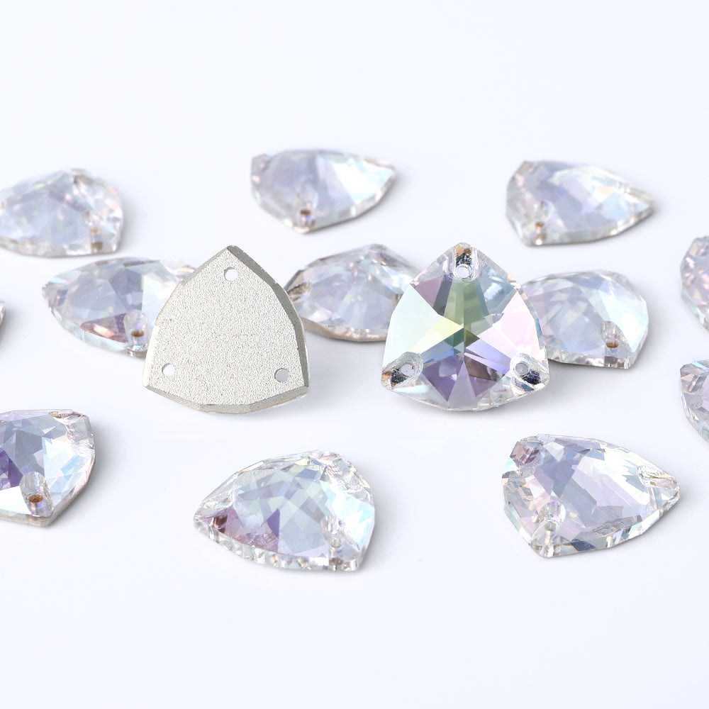 Crystal Transmission Trilliant Shape High Quality Glass Sew-on Rhinestones WholesaleRhinestone