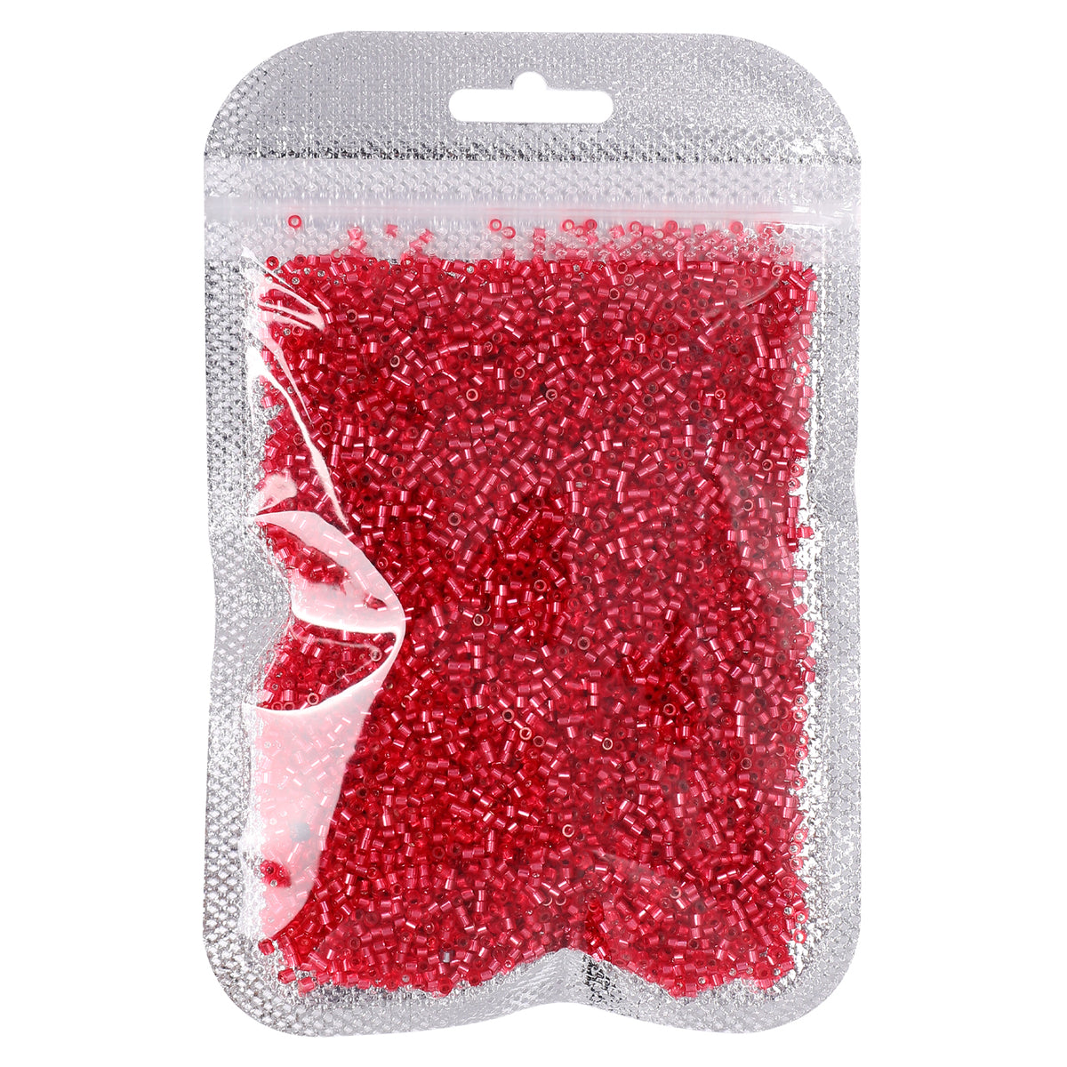 Transparent Silver-lined Red Color Hight Quality Glass Cylinder Seed Beads 1.6 MM Size GY2010