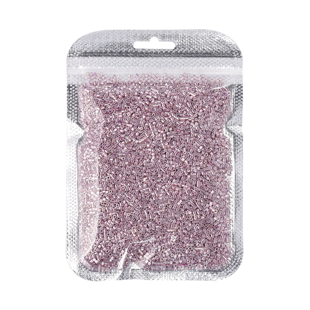 Metallic Light Pink Luster Color Hight Quality Glass Cylinder Seed Beads 1.6 MM Size JS3012 WholesaleRhinestone