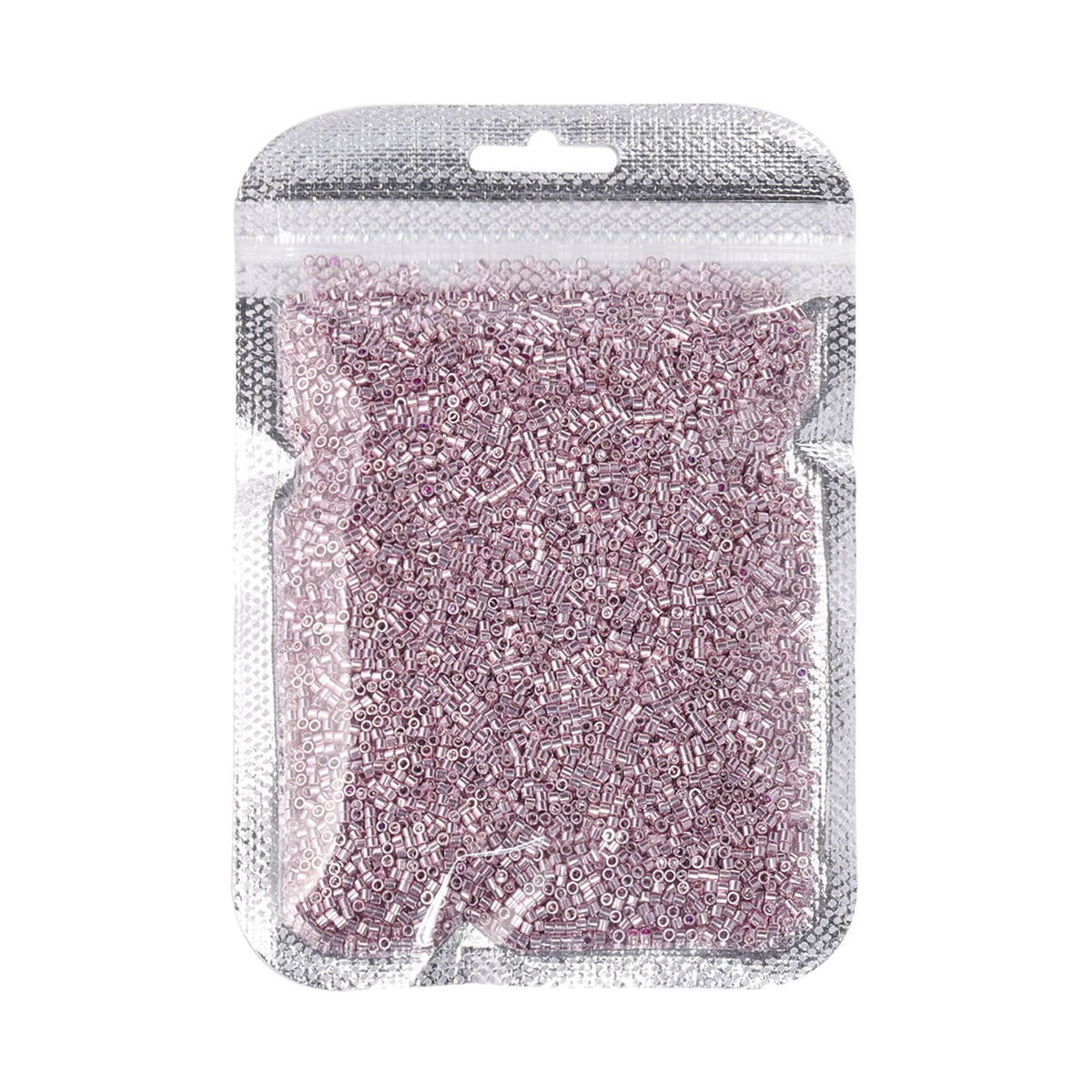 Metallic Light Pink Luster Color Hight Quality Glass Cylinder Seed Beads 1.6 MM Size JS3012