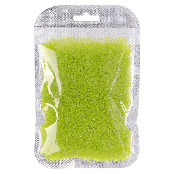 Transparent Chartreuse Color Hight Quality Glass Cylinder Seed Beads 1.6 MM Size BS1022 WholesaleRhinestone