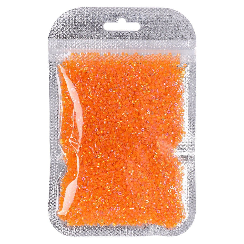 Transparent Rainbow Light Orange Yellow Color Hight Quality Glass Cylinder Seed Beads 1.6 MM Size BS1020 WholesaleRhinestone