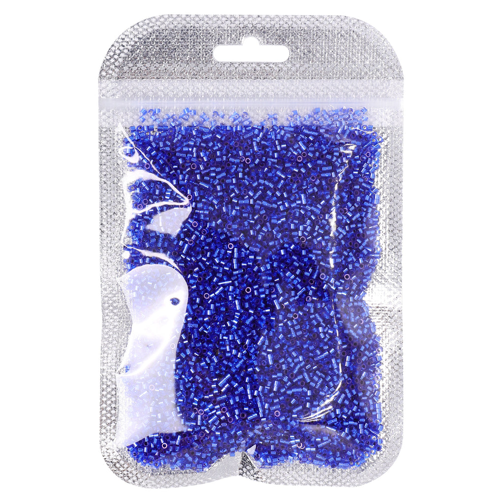 Transparent Silver-lined Sapphire Color Hight Quality Glass Cylinder Seed Beads 1.6 MM Size GY2002 WholesaleRhinestone