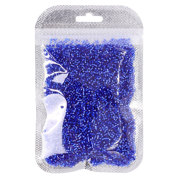 Transparent Silver-lined Sapphire Color Hight Quality Glass Cylinder Seed Beads 1.6 MM Size GY2002 WholesaleRhinestone