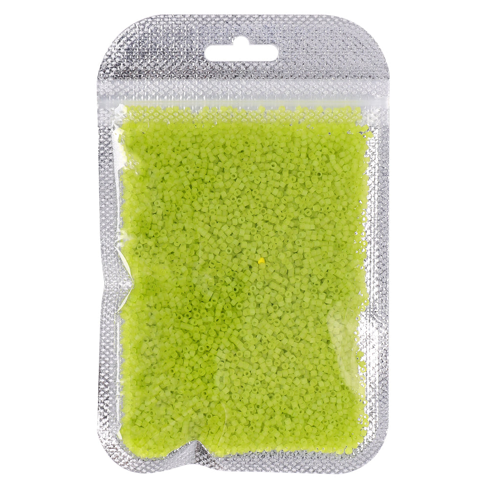 Transparent Frost Chartreuse Color Hight Quality Glass Cylinder Seed Beads 1.6 MM Size BS1021 WholesaleRhinestone