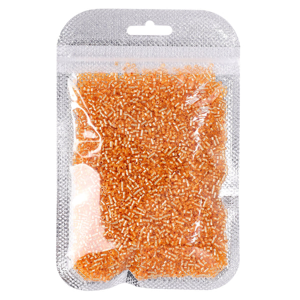 Transparent Silver-lined Light Orange Yellow Color Hight Quality Glass Cylinder Seed Beads 1.6 MM Size GY2008 WholesaleRhinestone