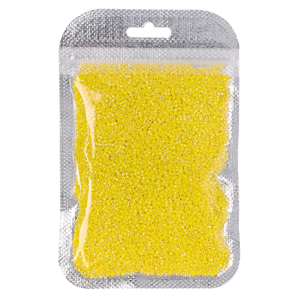 Lustre opaco amarelo brilhante cor de alta qualidade sementes de vidro contas de 1,6 mm BS1009