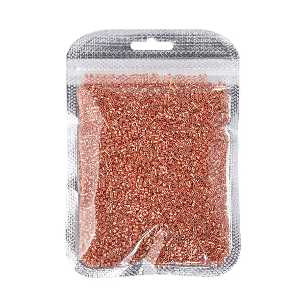 Metallic Copper Luster Color Hight Quality Glass Cylinder Seed Beads 1.6 MM Size JS3011 WholesaleRhinestone