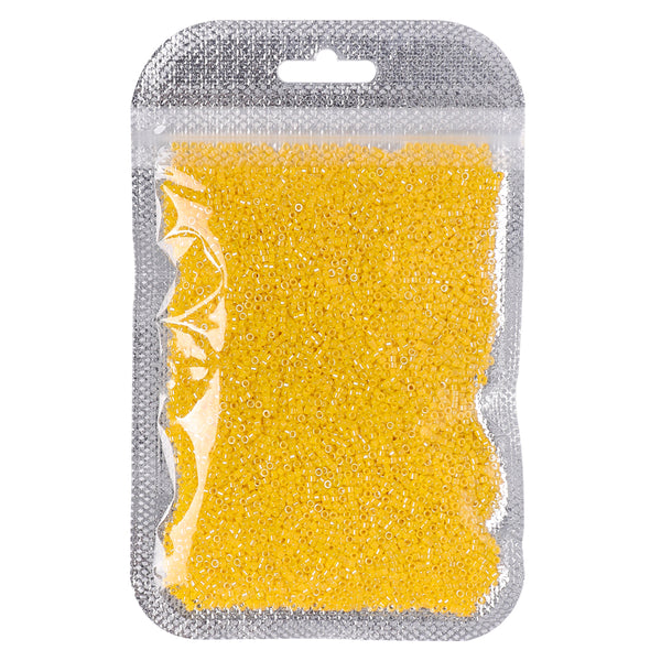 Opaque Luster Dark Yellow Color Hight Quality Glass Cylinder Seed Beads 1.6 MM Size BS1013 WholesaleRhinestone