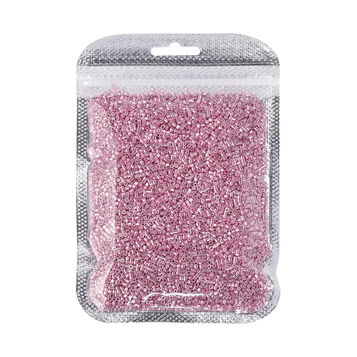 Metallic Pink Luster Color Hight Quality Glass Cylinder Seed Beads 1.6 MM Size JS3013