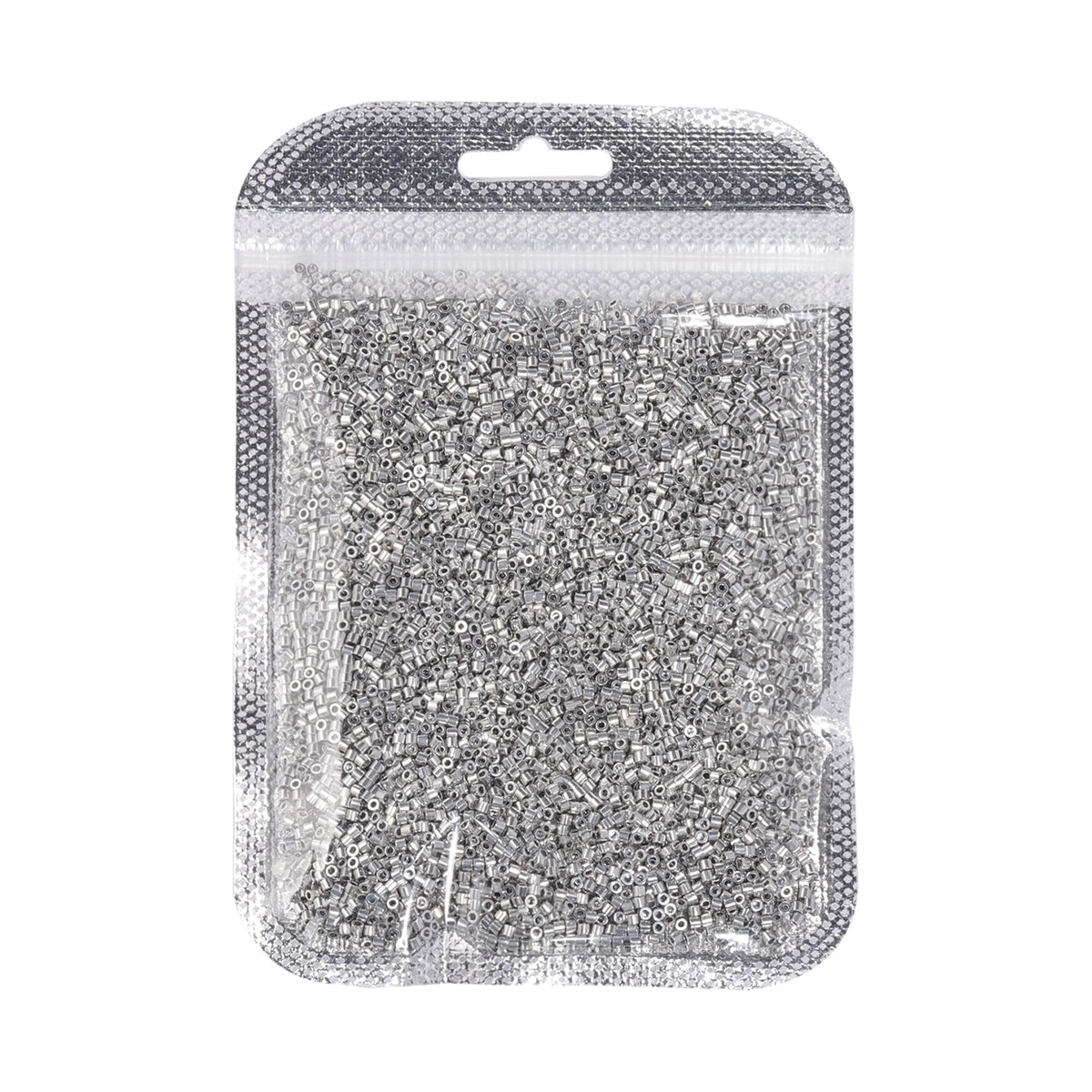 Metallic Silver Luster Color Hight Quality Glass Cylinder Seed Beads 1.6 MM Size JS3001 WholesaleRhinestone