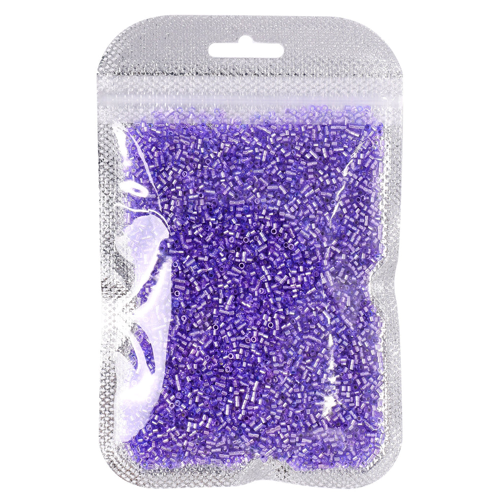 Transparent Silver-lined Purple Color Hight Quality Glass Cylinder Seed Beads 1.6 MM Size GY2009 WholesaleRhinestone