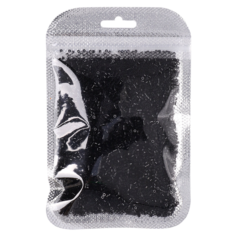 Opaque Black Color Hight Quality Glass Cylinder Seed Beads 1.6 MM Size BS1016 WholesaleRhinestone