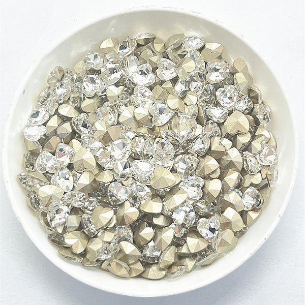 Crystal Heart Shape Glass Pointed Back Fancy Rhinestones WholesaleRhinestone