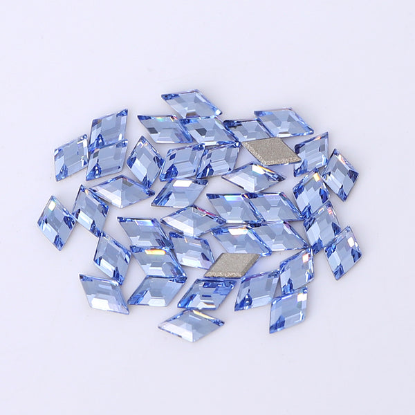 Rhombus Shape Multi Colors Small Size Glass Beveled Flat Back Fancy Rhinestones For Nail Art WholesaleRhinestone