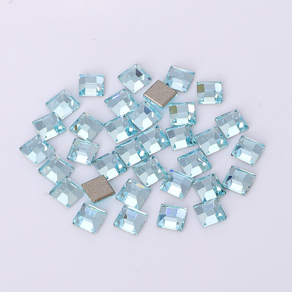 Square Shape Multi Colors Small Size Glass Beveled Flat Back Fancy Rhinestones For Nail Art WholesaleRhinestone