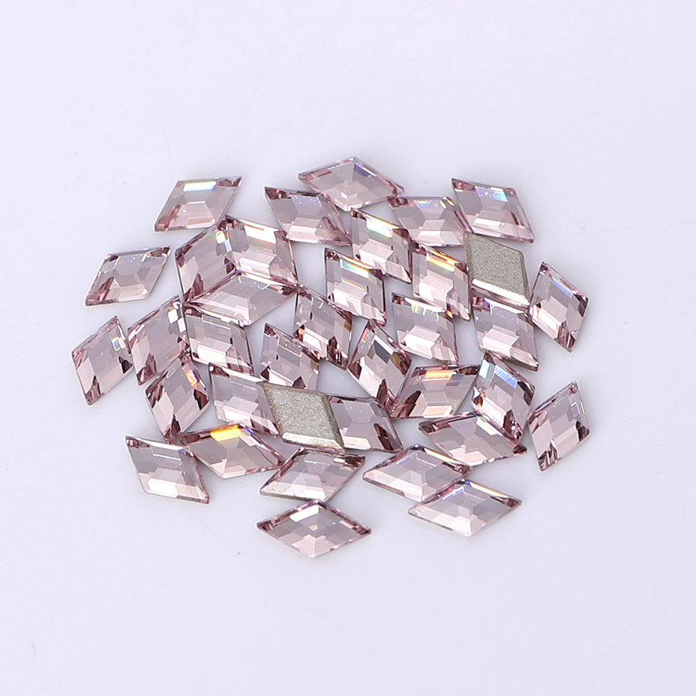 Rhombus Shape Multi Colors Small Size Glass Beveled Flat Back Fancy Rhinestones For Nail Art WholesaleRhinestone
