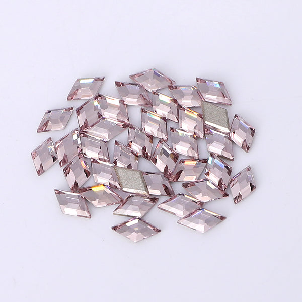 Rhombus Shape Multi Colors Small Size Glass Beveled Flat Back Fancy Rhinestones For Nail Art WholesaleRhinestone