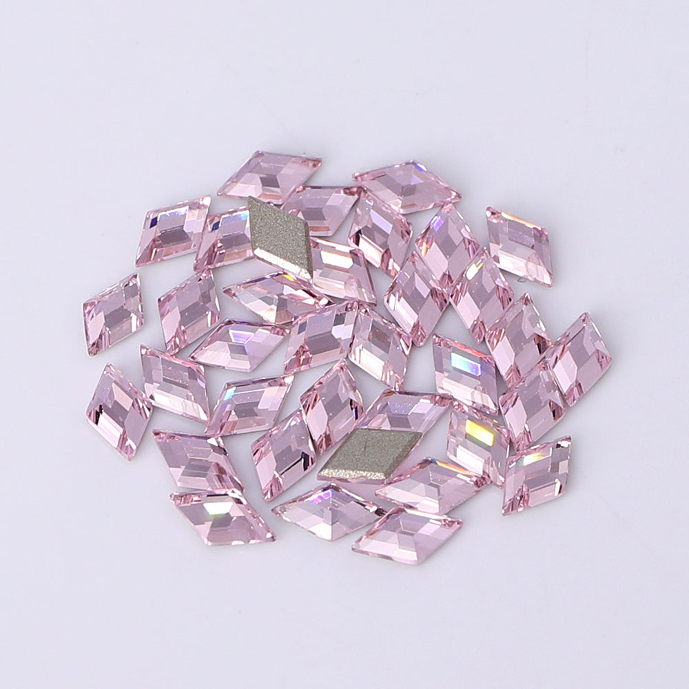 Rhombus Shape Multi Colors Small Size Glass Beveled Flat Back Fancy Rhinestones For Nail Art WholesaleRhinestone