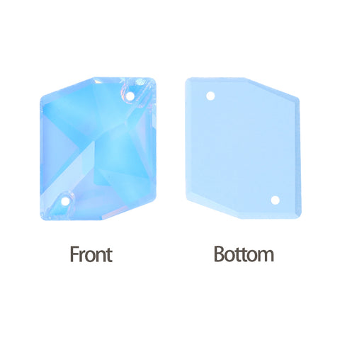 Light Sapphire AM Cosmic Shape High Quality Glass Sew-on Rhinestones