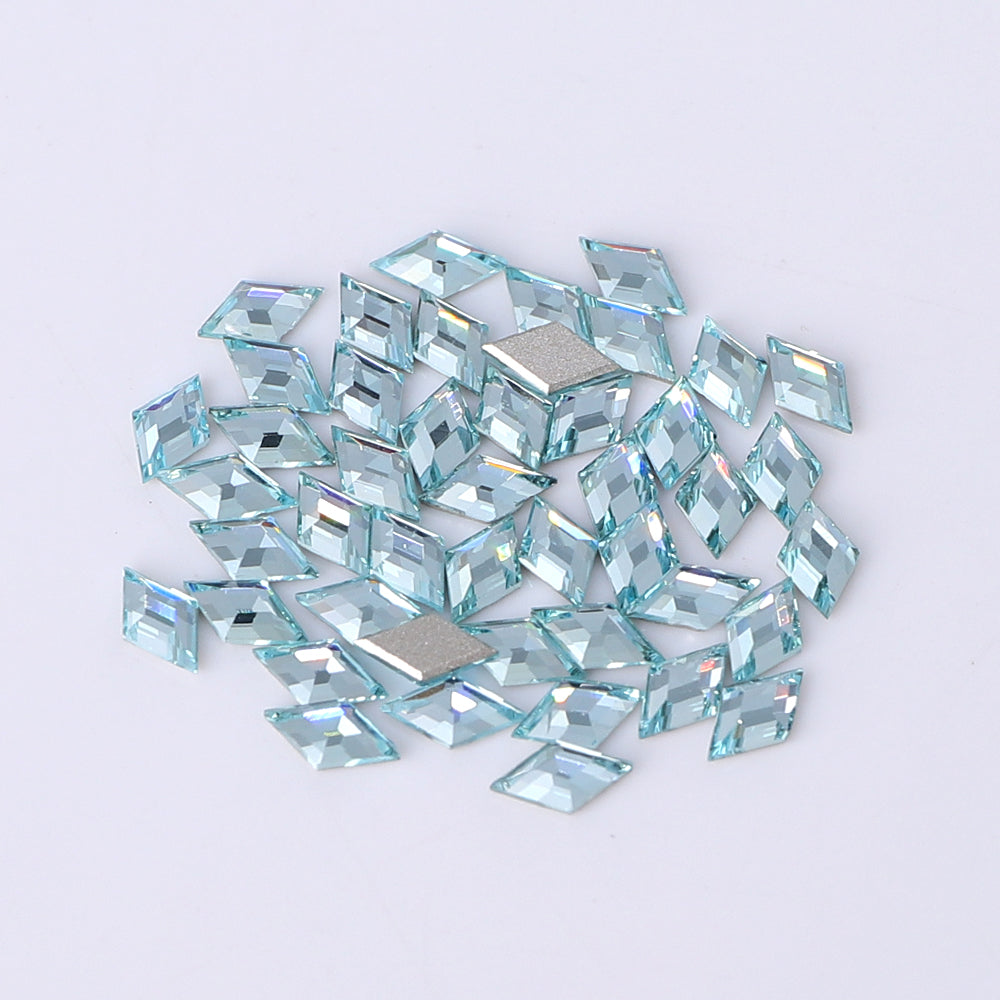 Rhombus Shape Multi Colors Small Size Glass Beveled Flat Back Fancy Rhinestones For Nail Art WholesaleRhinestone