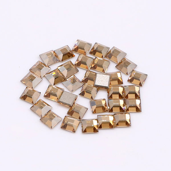 Square Shape Multi Colors Small Size Glass Beveled Flat Back Fancy Rhinestones For Nail Art WholesaleRhinestone