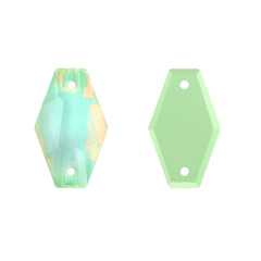 Light Azore AM Hexagon Shape High Quality Glass Sew-on Rhinestones