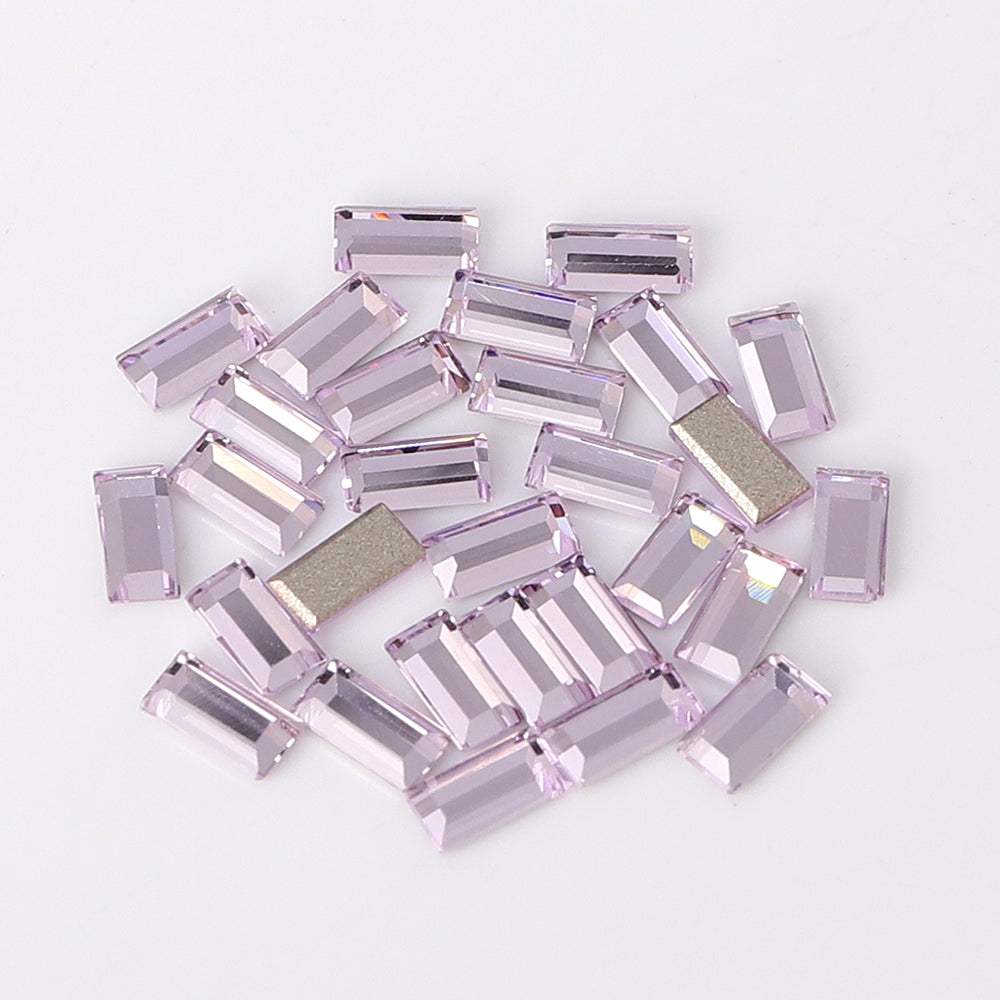 Rectangle Shape Multi Colors Small Size Glass Beveled Flat Back Fancy Rhinestones For Nail Art WholesaleRhinestone