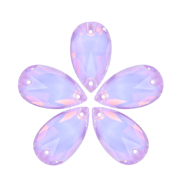 Lavender AM Drop Shape High Quality Glass Sew-on Rhinestones WholesaleRhinestone