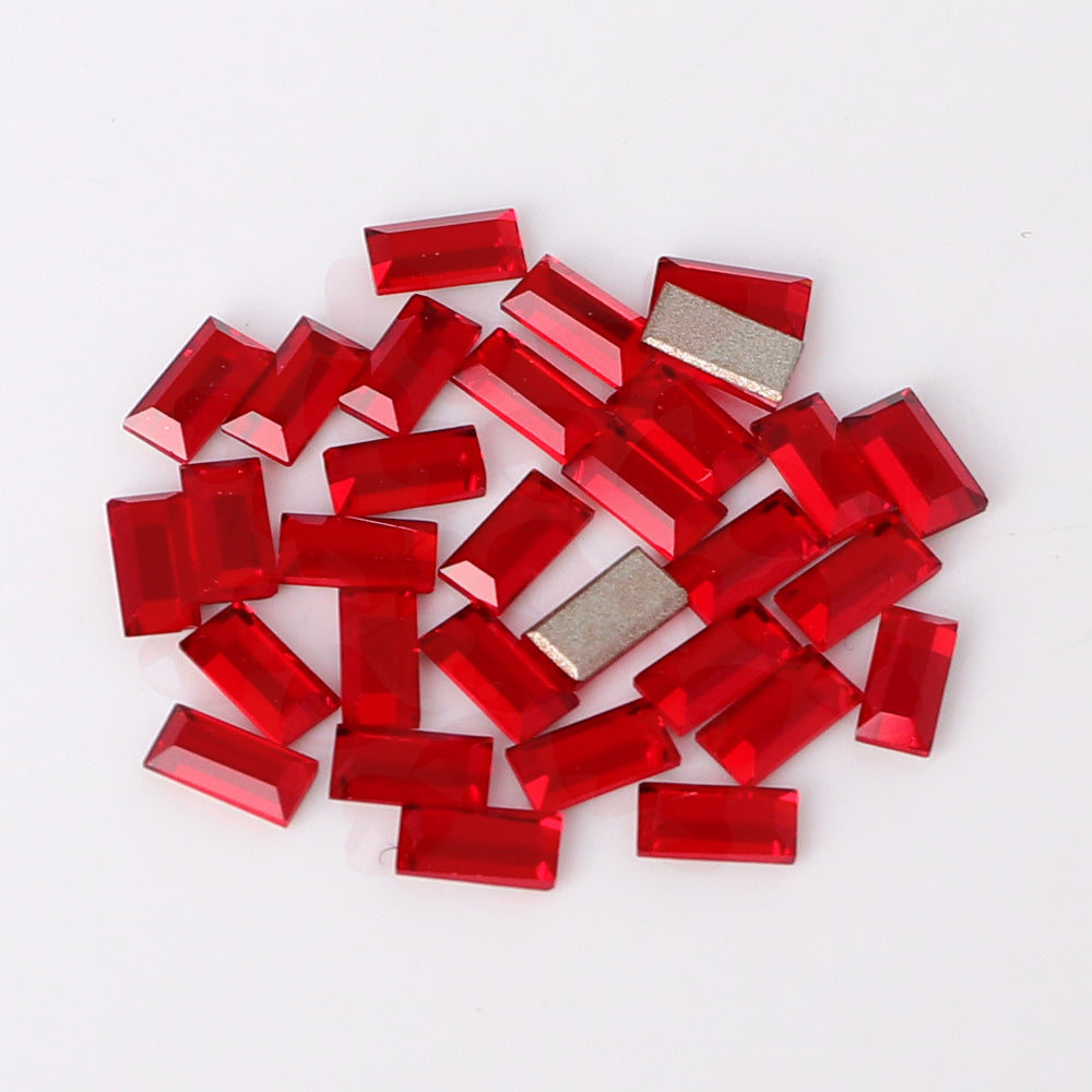 Rectangle Shape Multi Colors Small Size Glass Beveled Flat Back Fancy Rhinestones For Nail Art WholesaleRhinestone