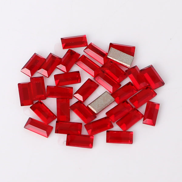 Rectangle Shape Multi Colors Small Size Glass Beveled Flat Back Fancy Rhinestones For Nail Art WholesaleRhinestone
