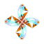 Iridescent Green Galactic Shape High Quality Glass Sew-on Rhinestones WholesaleRhinestone
