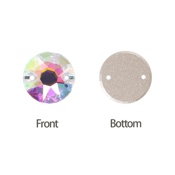 Crystal Phantom XIRIUS Round Shape High Quality Glass Sew-on Rhinestones WholesaleRhinestone