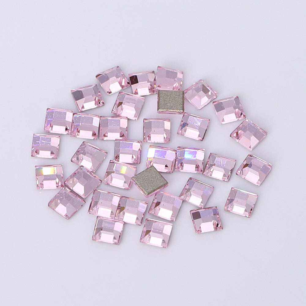 Square Shape Multi Colors Small Size Glass Beveled Flat Back Fancy Rhinestones For Nail Art WholesaleRhinestone