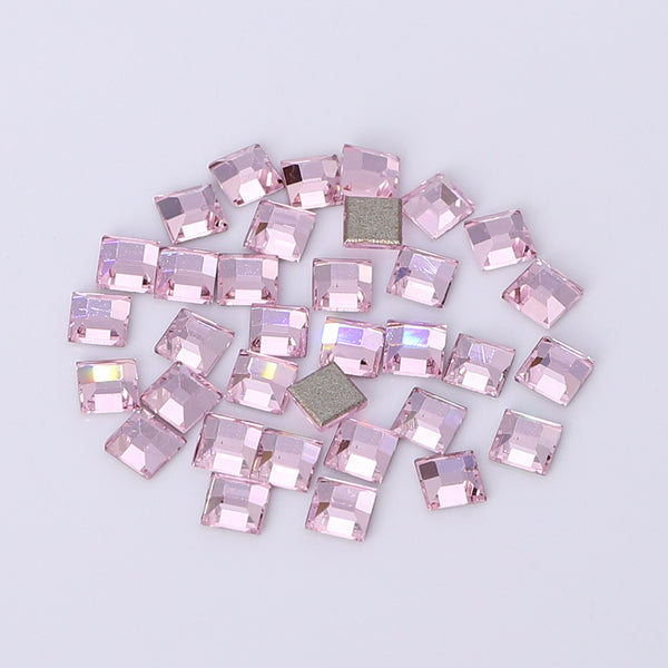 Square Shape Multi Colors Small Size Glass Beveled Flat Back Fancy Rhinestones For Nail Art WholesaleRhinestone