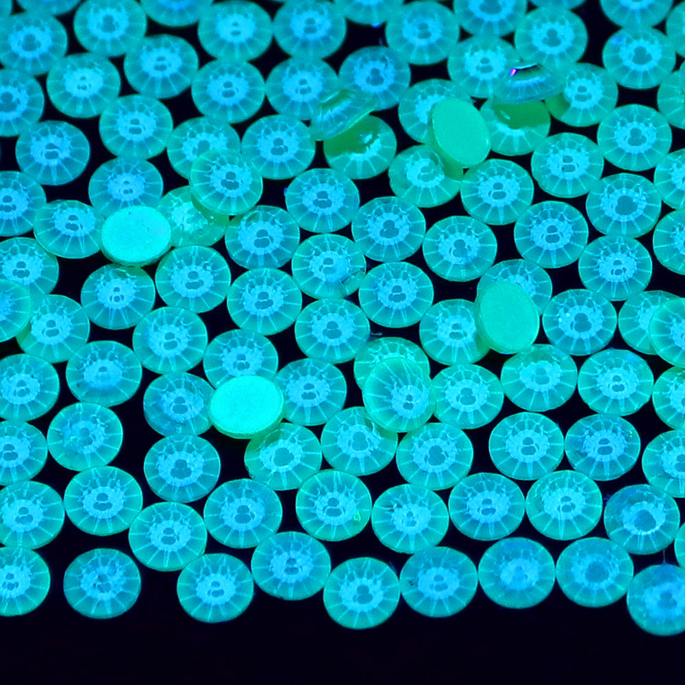 Neon Mint Mambo Glass FlatBack Neon Rhinestones WholesaleRhinestone